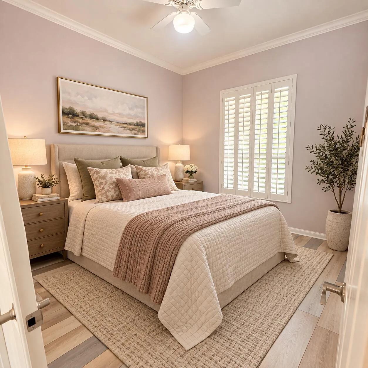 Bedroom 3 with staged furniture.
