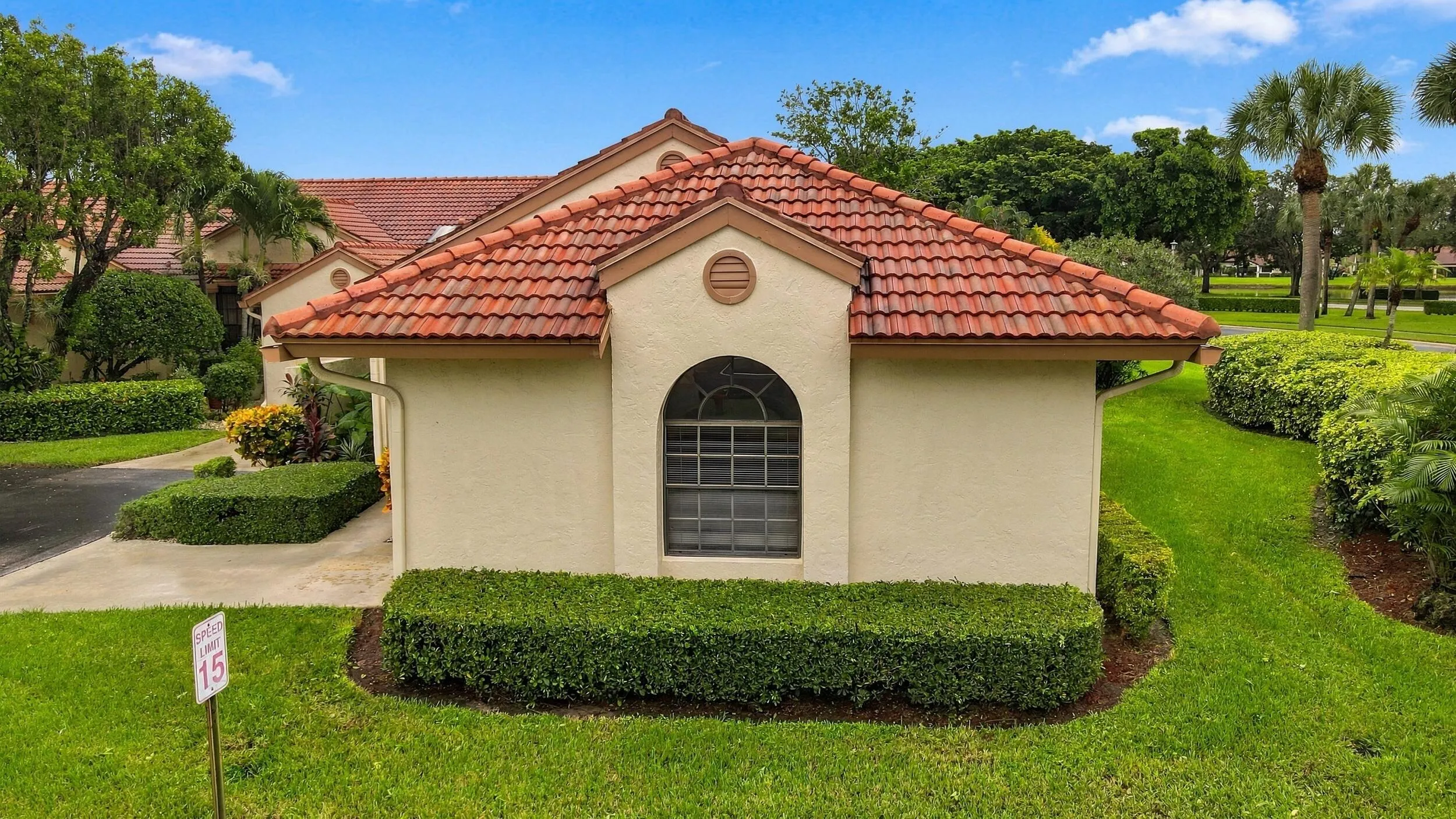 Mediterranean-style architecture featuring a terracotta tile roof