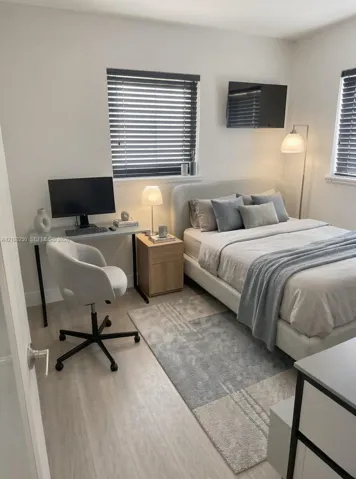 Virtually staged bedroom