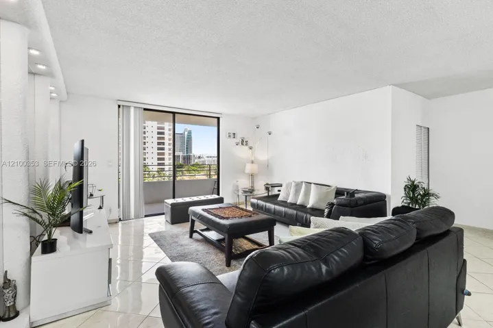 Living room opening to the balcony