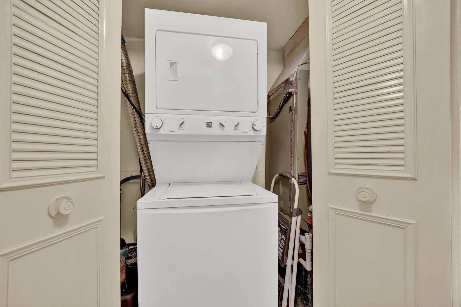 Indoor Stackable washer and dryer