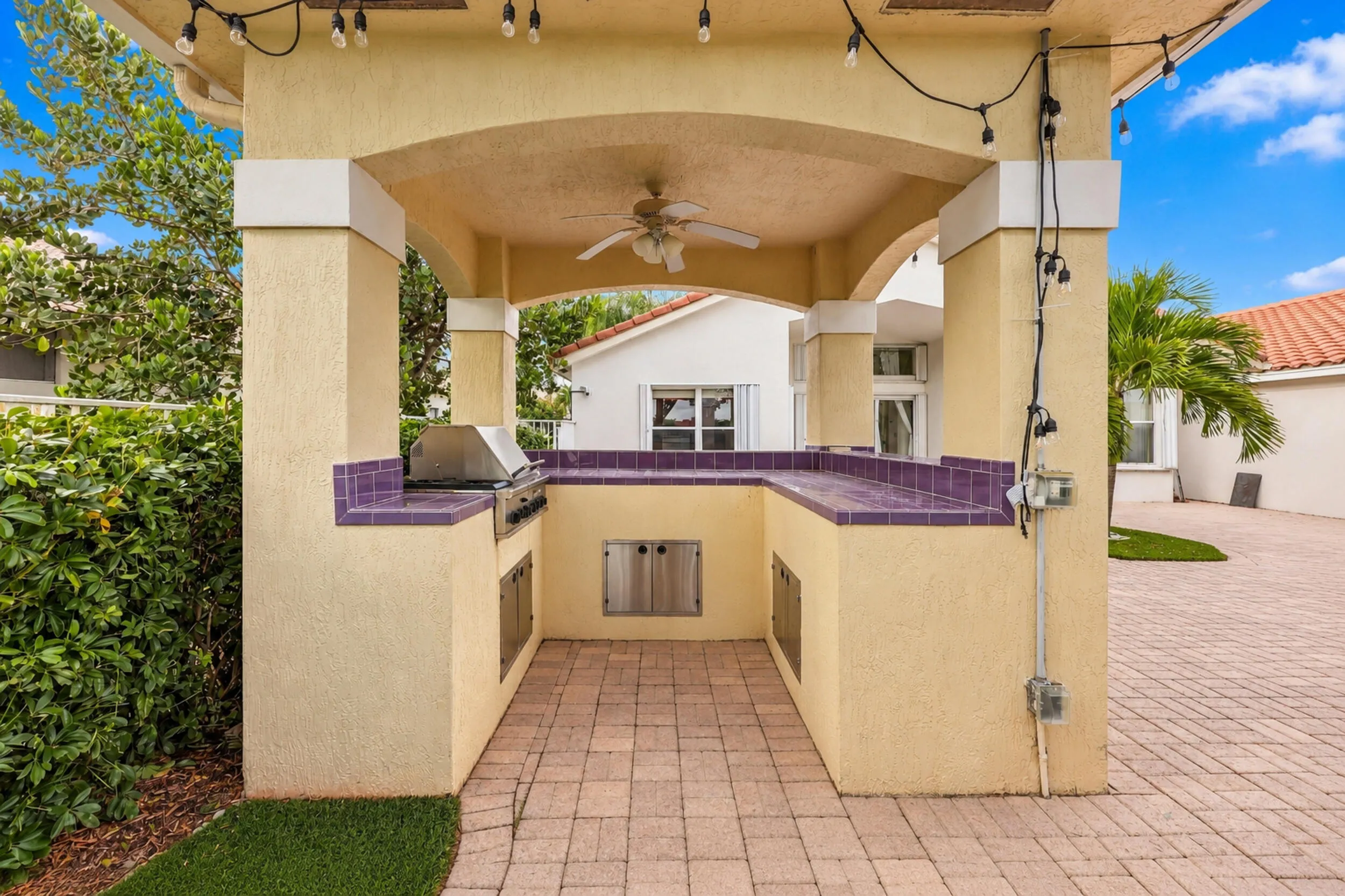 59_spotless purple-tile outdoor kitchen