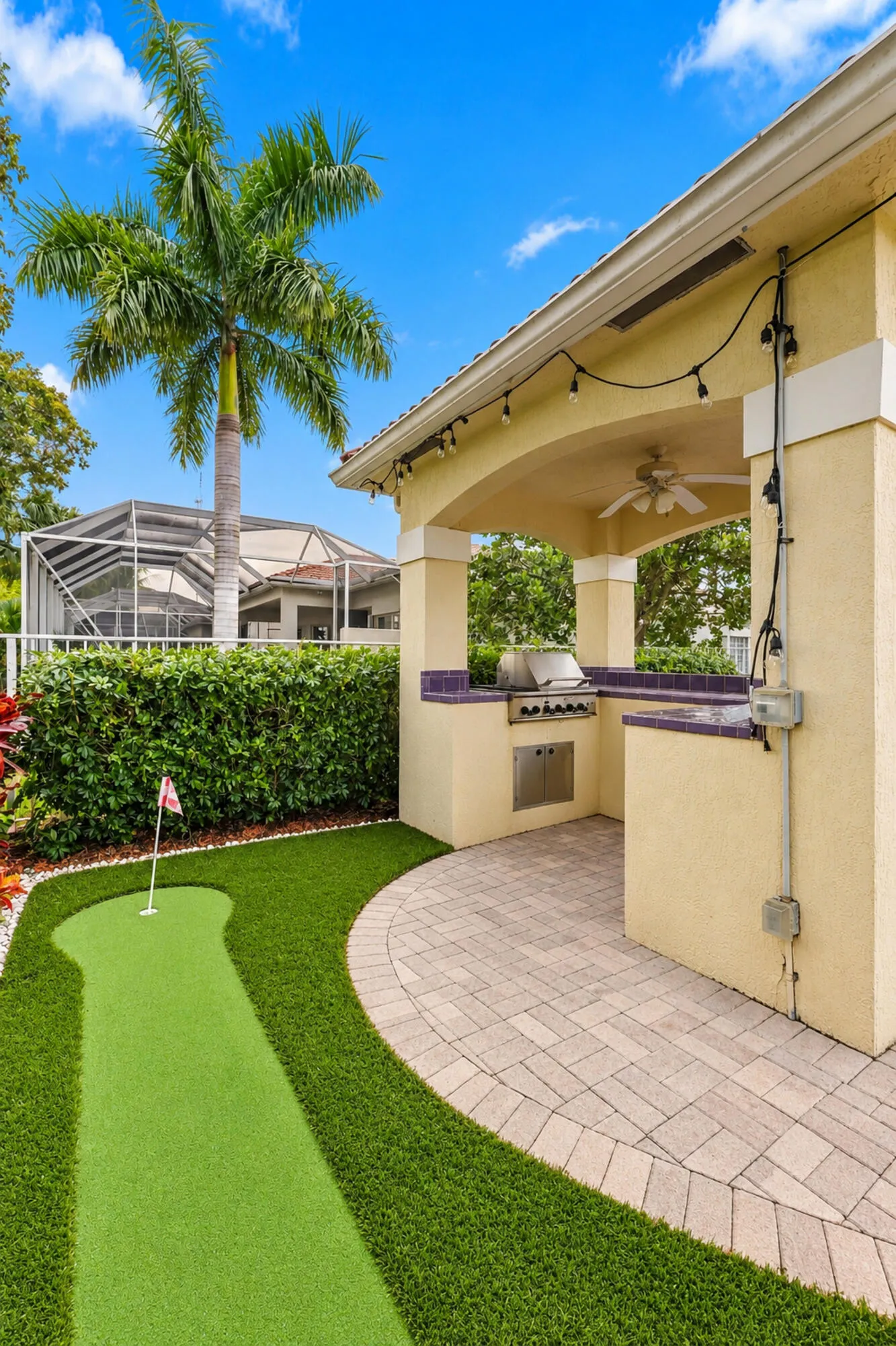 66_tropical backyard putting green pavil