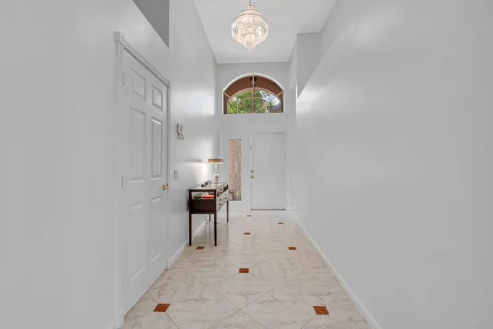 front hallway has high ceilings