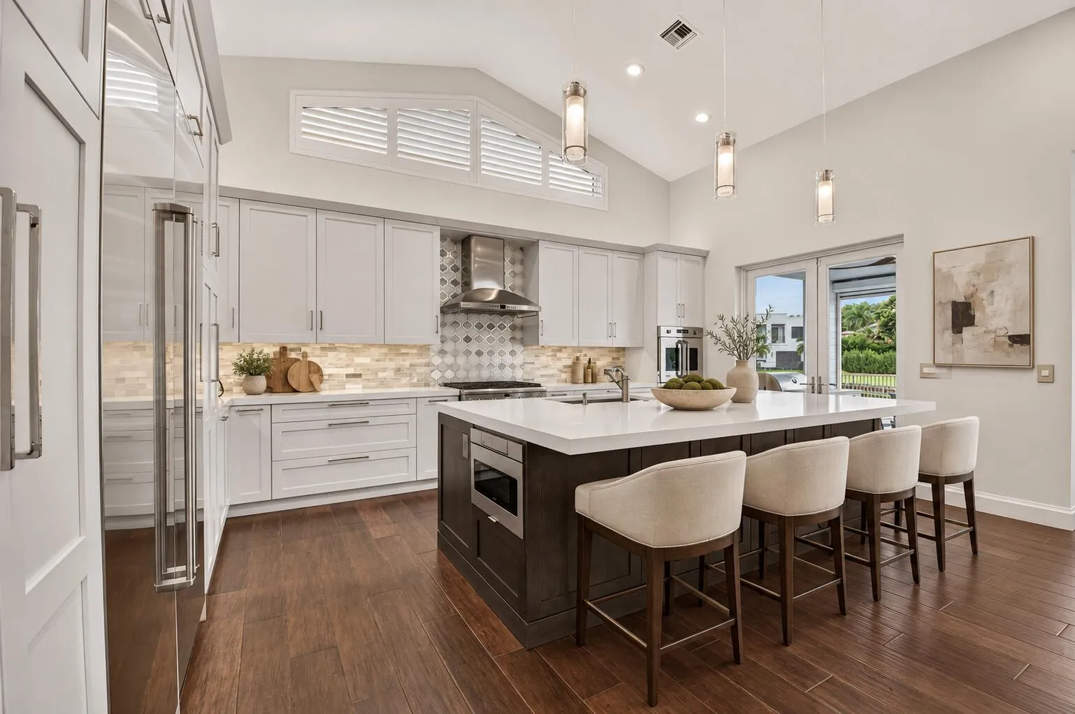 Warm ivory luxury kitchen staging-9