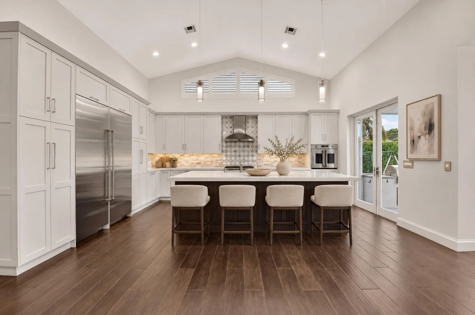 Warm ivory luxury kitchen staging-6