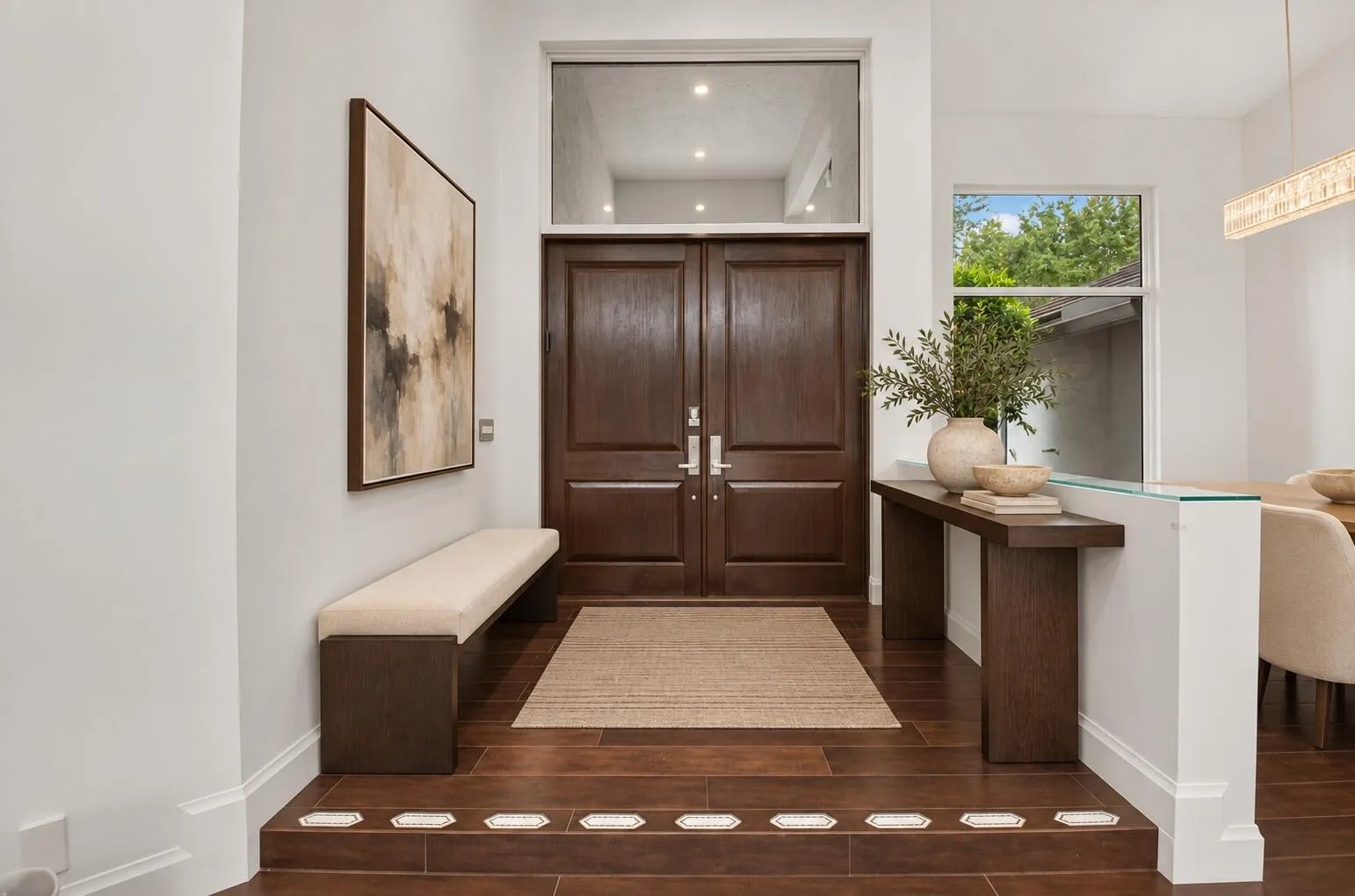 Refined ivory and dark oak entryway-2