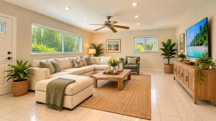 Virtually enhanced - previously a garage -connected to house with separate entrance