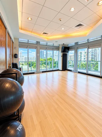 Gym area for aerobic classes.