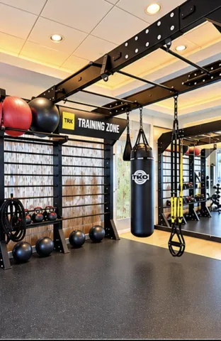 Boxing area of gym.