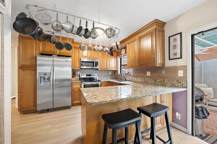 Well equipped open kitchen