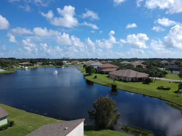 lake behind home