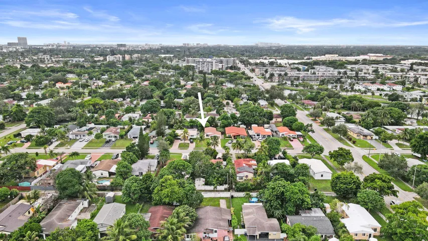 Aerial facing south