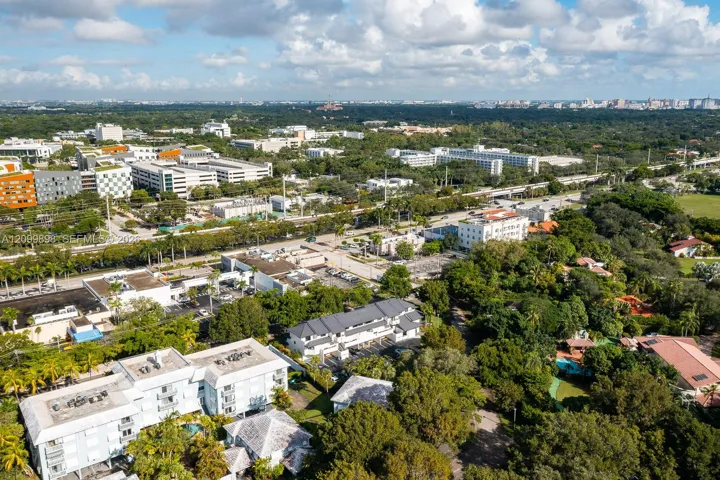 Gables South Condo where unit 206 is located is only a 3 story tall building and is in the middle of this picture, and in the upper right hand corner of this picture where you see tall building on the horizon, is the Downtown area of the City of Coral Gables, Florida!