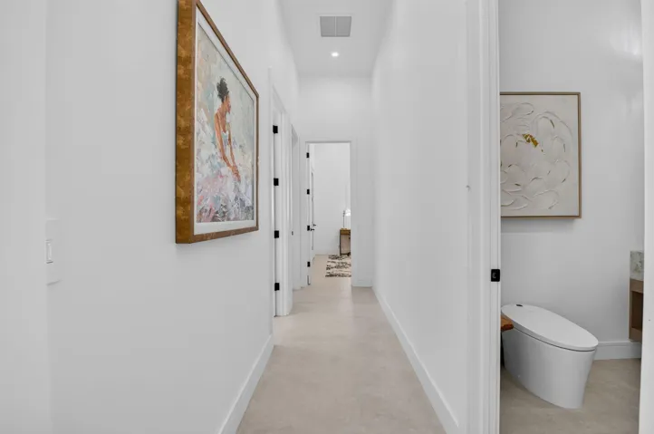 Hallway to guest bedrooms