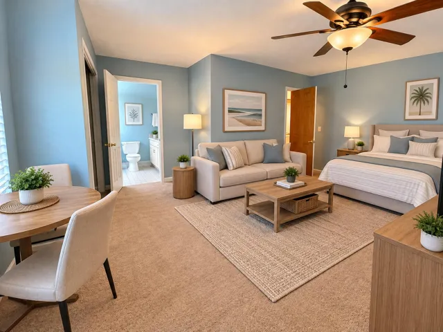 large second master/ mother-in-law quarters/efficiency quarters (virtually staged)