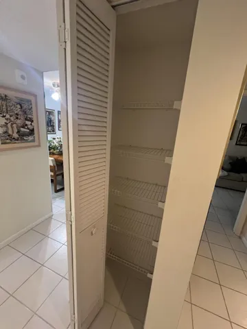 located next to the laundry utility closet