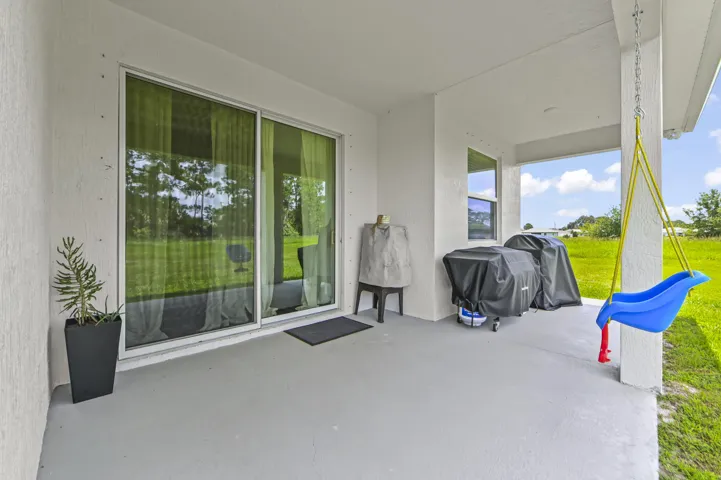 Overhang on backyard patio