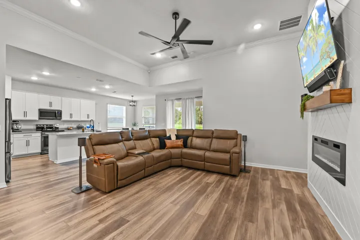 Open Area adjacent to kitchen great for entertaining