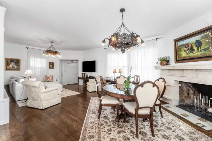 Formal living room, and dining area.