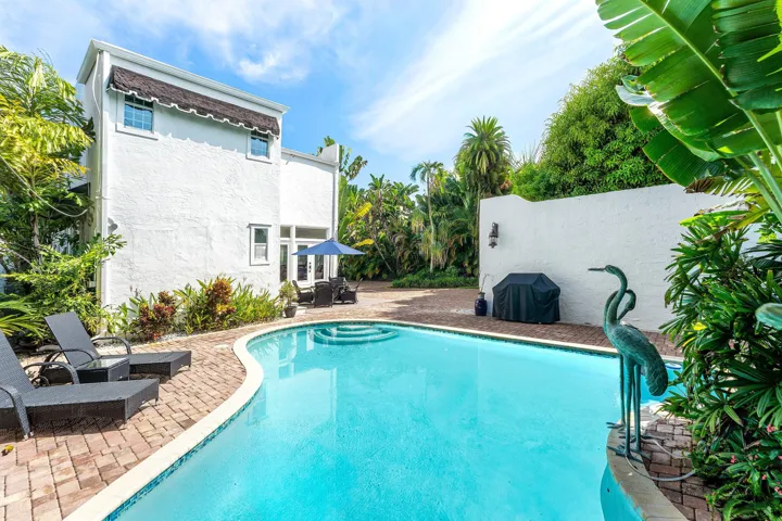 Pool deck.