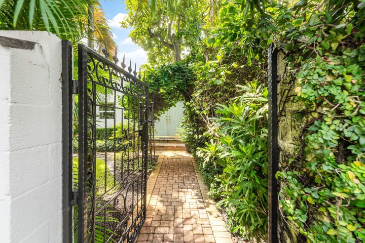 Gated entrance.