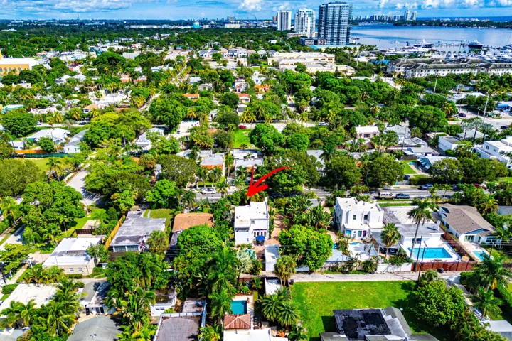 Neighborhood aerial view.