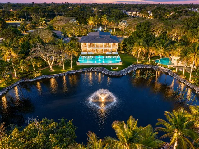 AERIAL VIEW OF BACK OF MAIN HOUSE