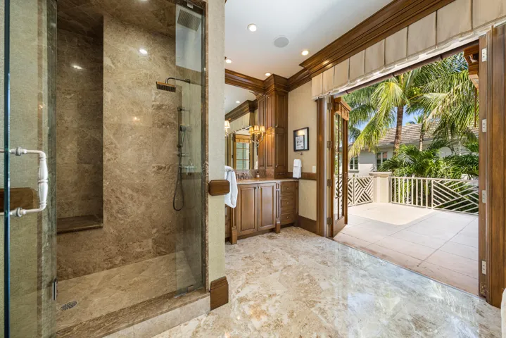 His Bathroom with adjoining balcony to her bathroom