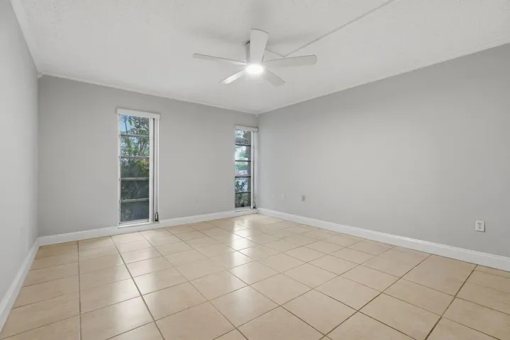 Spacious Bedroom with ceiling fan