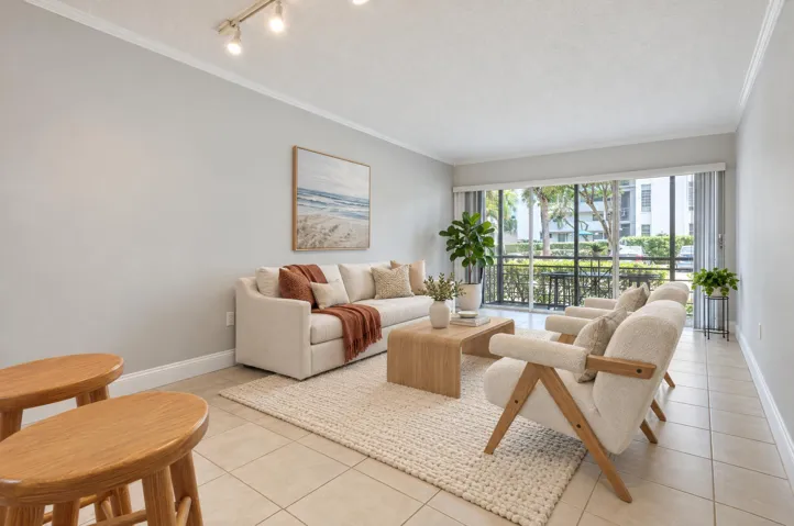Virtual staged living area