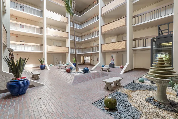 Unique design with atrium/courtyard