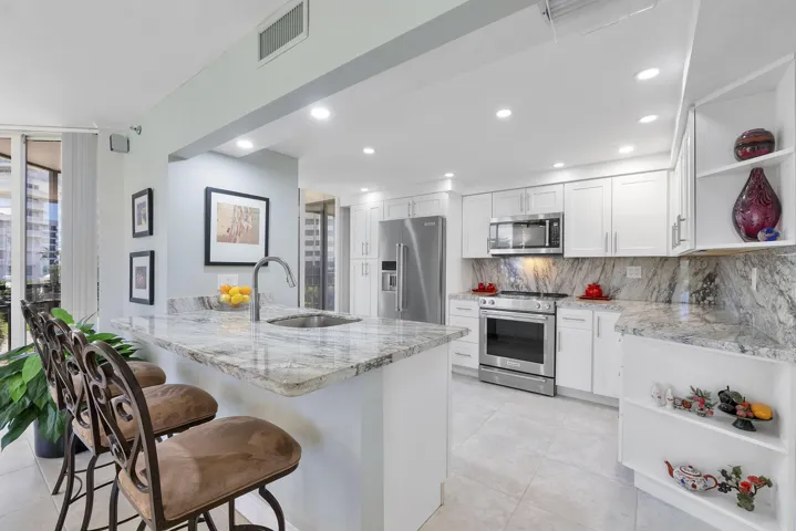 Custom designed, all stainless Kitchen Aid appliances