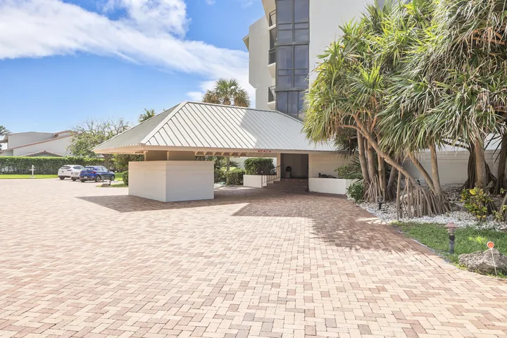 Beautiful brick pavers and covered front entrance
