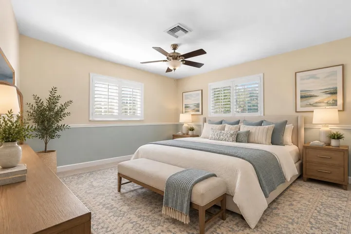 Virtually Staged Primary Suite