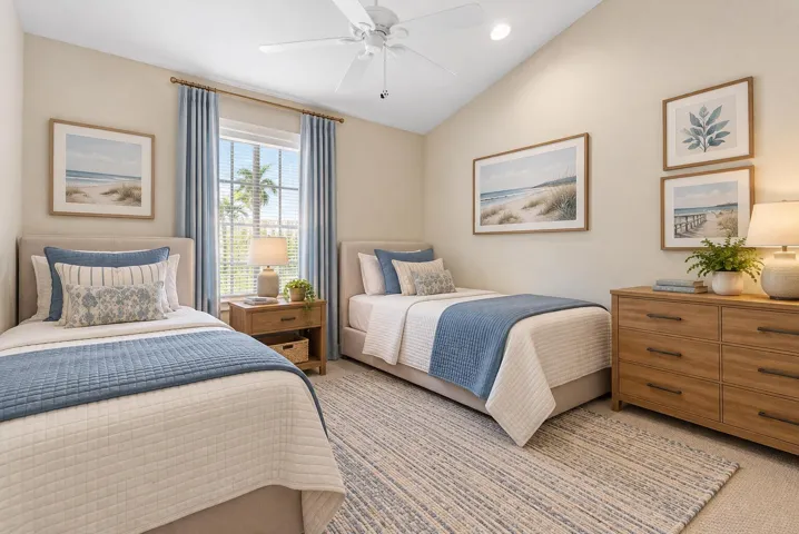 Virtually Staged Second Bedroom