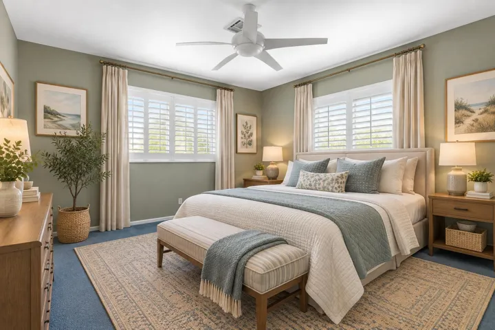 Virtually Staged Third Bedroom