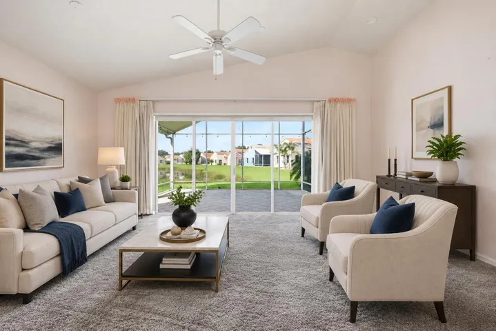 ContemporaryLivingRoomwithLakesideView