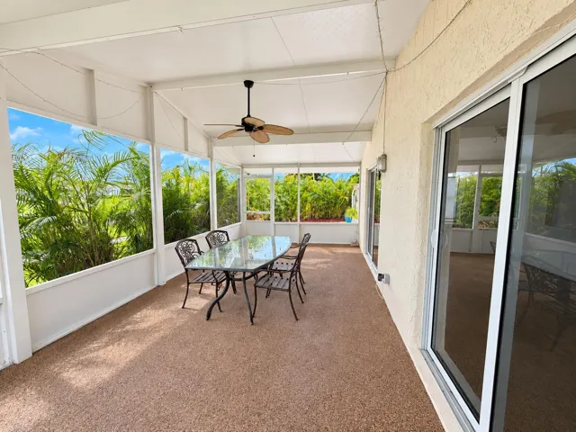 Screened porch in soft natural light