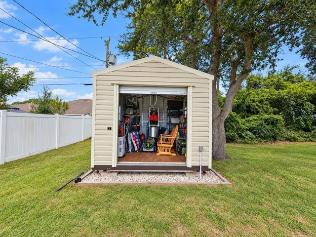 shed front door open