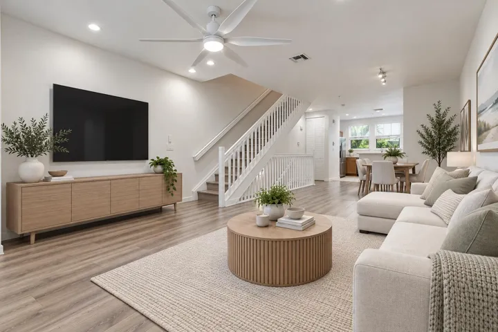 living room with staging