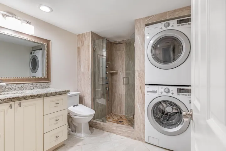 2nd bathroom/ LG high efficiency washer & dryer