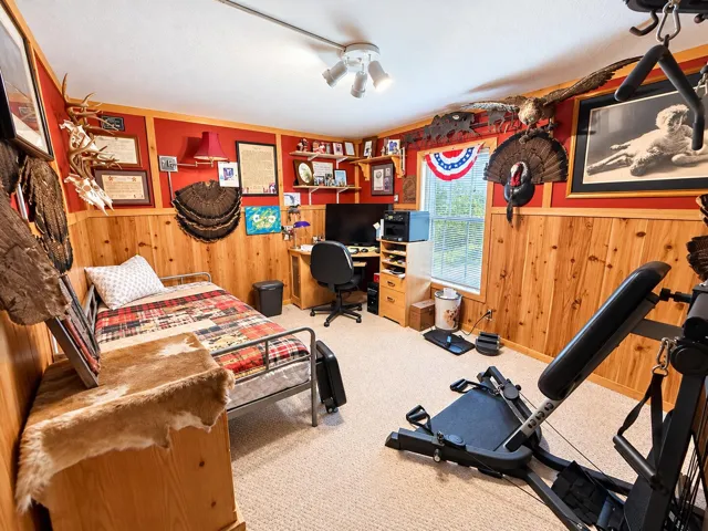 Rustic Trophy-Filled Hunting Lodge Offic
