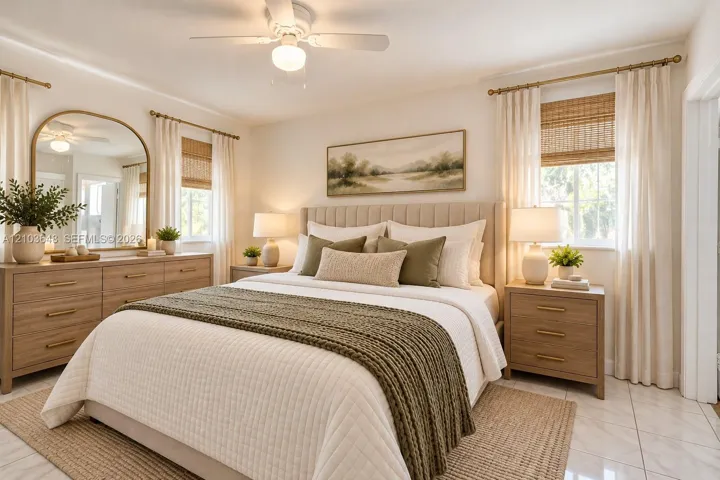 Virtually Staged Primary Bedroom