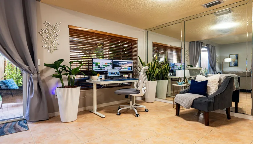 office area dining area