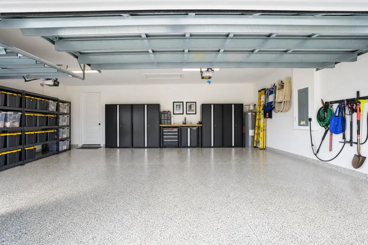 Garage with room for three vehicles