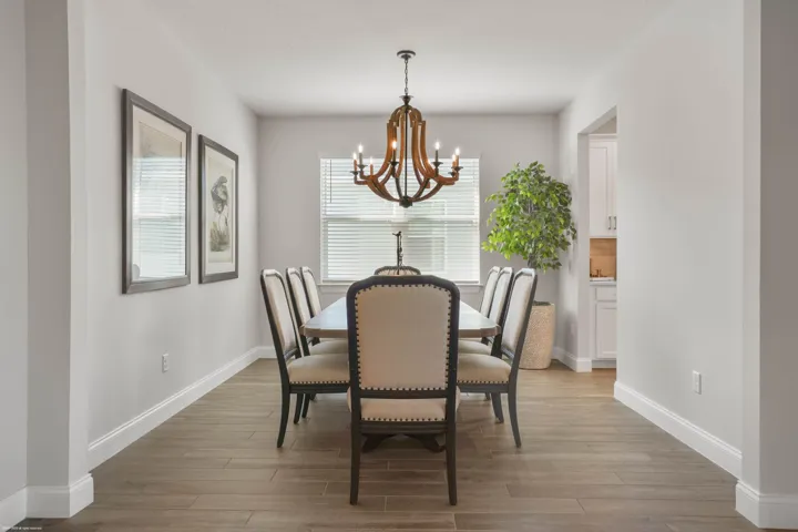 Dining area with natural light