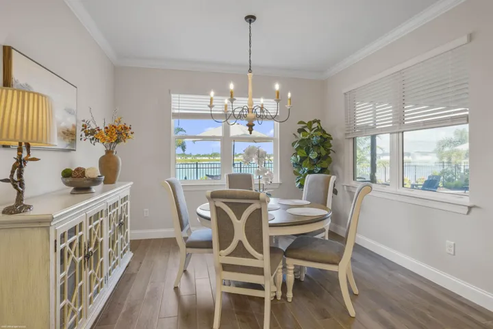 Breakfast nook with windows and natural light