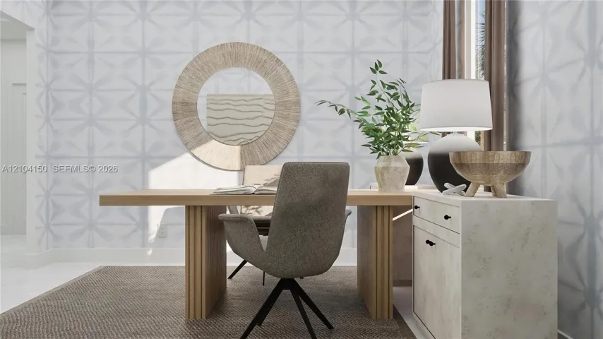 This space is perfect for a home office and much more.