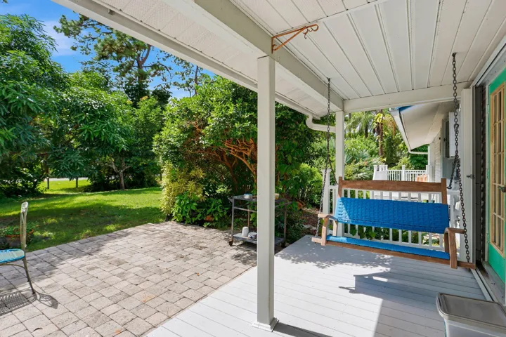 Covered deck off the living room